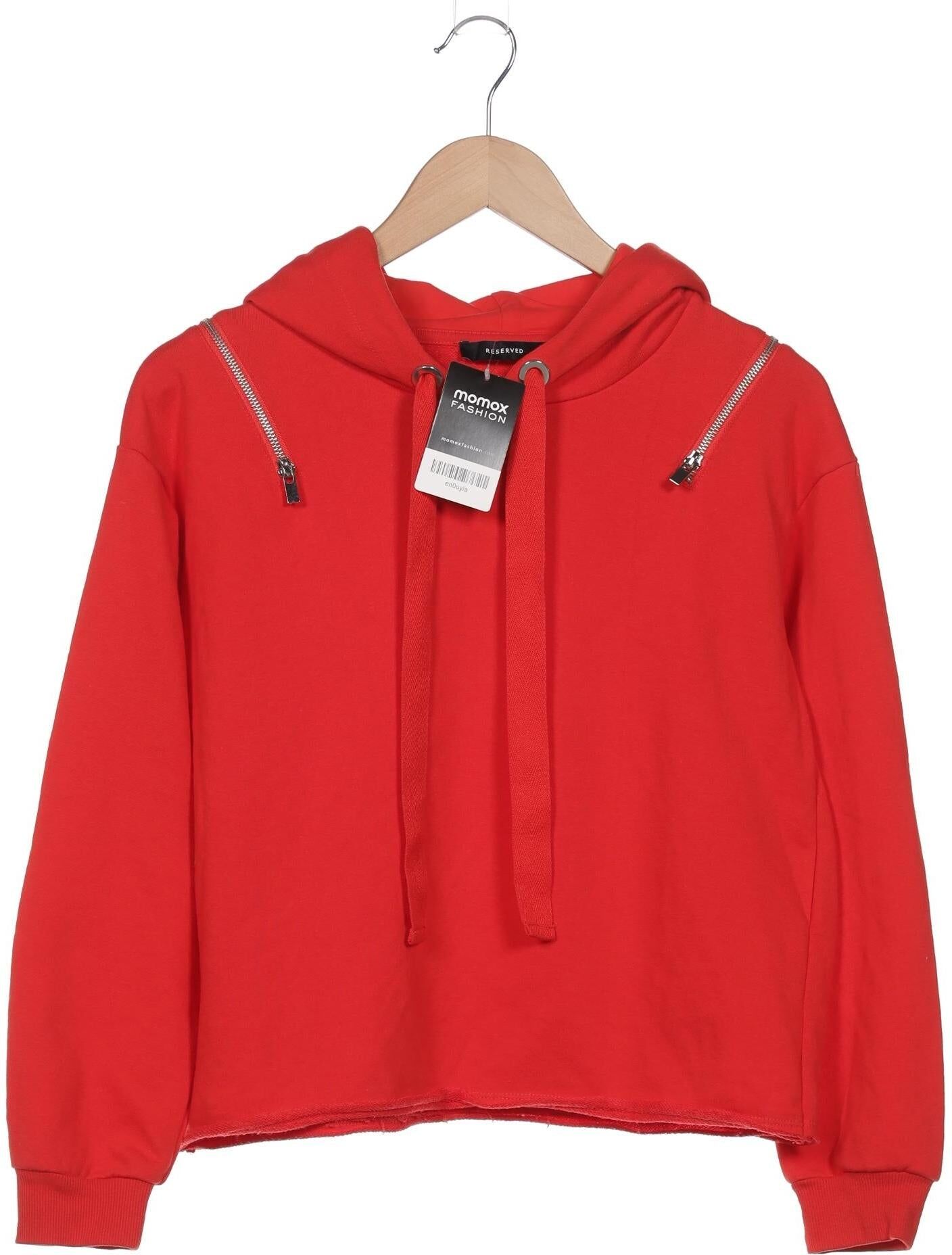 Reserved Damen Kapuzenpullover, Rot, Gr. S, kein / Etikett - Second Hand