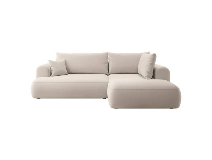 ECKSOFA Ovo Hellbeige Samt
