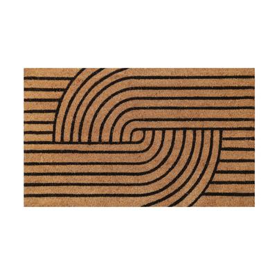 Fußmatte WECON HOME "Modern Mania", beige (natur,schwarz), B:40cm H:18mm L:60cm, Kokos, Teppiche, Fußmatte, rutschfest, robust, innen, Außenbereiche überdacht, schwer