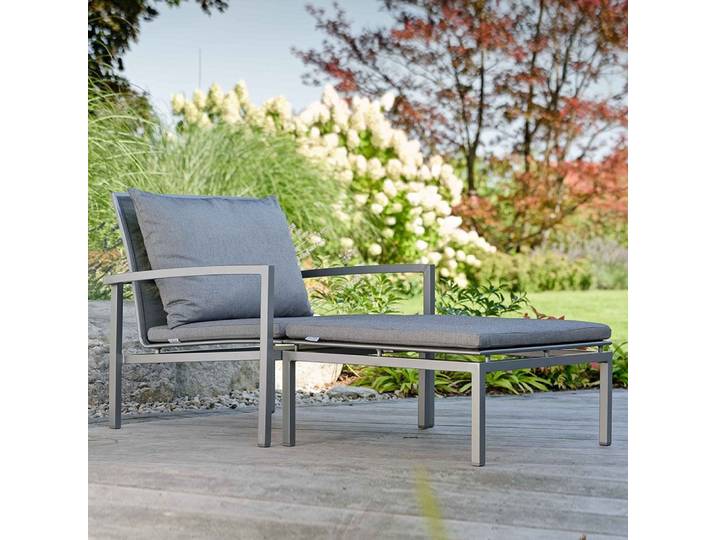 Stern SKELBY Lounge Sessel graphit mit Textilenbezug silbergrau