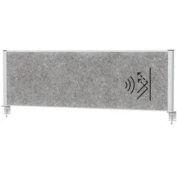 MAUL Tisch-Trennwand »MAULconnecto« 160 x 50 cm dunkelgrau silber, 160x51.5x7 cm
