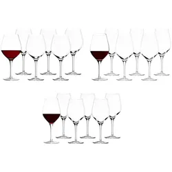 ROTWEIN GLÄSER Exquisit transparent 18er Set