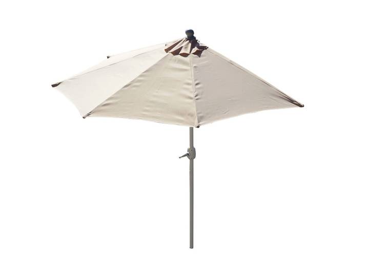 SONNENSCHIRM HALBRUND UV 50+ Cremeweiß