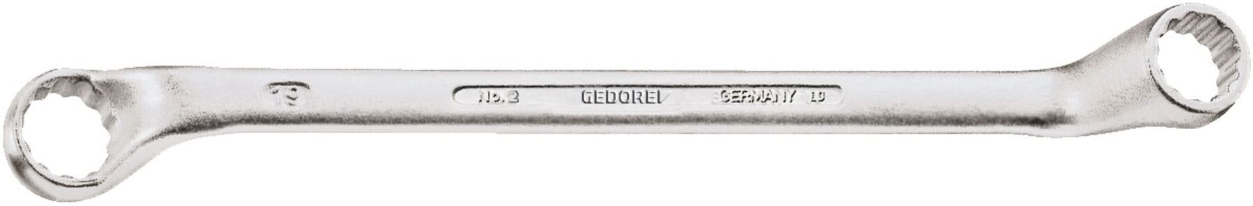 Gedore Doppelringschlüssel, SW 7+8 mm, gekröpft, 5° abgewinkelt, dünn, 12-kant, UD-Profil, Schraubenschlüssel, 2 7X8 (6015430)