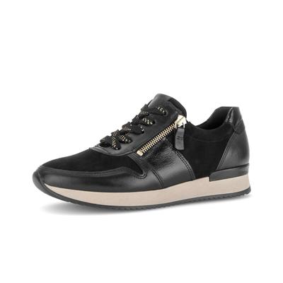 Sneaker GABOR "Sneaker low", Damen, Gr. 35, schwarz, Schuhe Sneaker