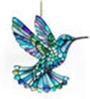 Inspire Picks Acrylic Bird & Flower Hanging Ornament Cute Floral Window Decor Pendant 11
