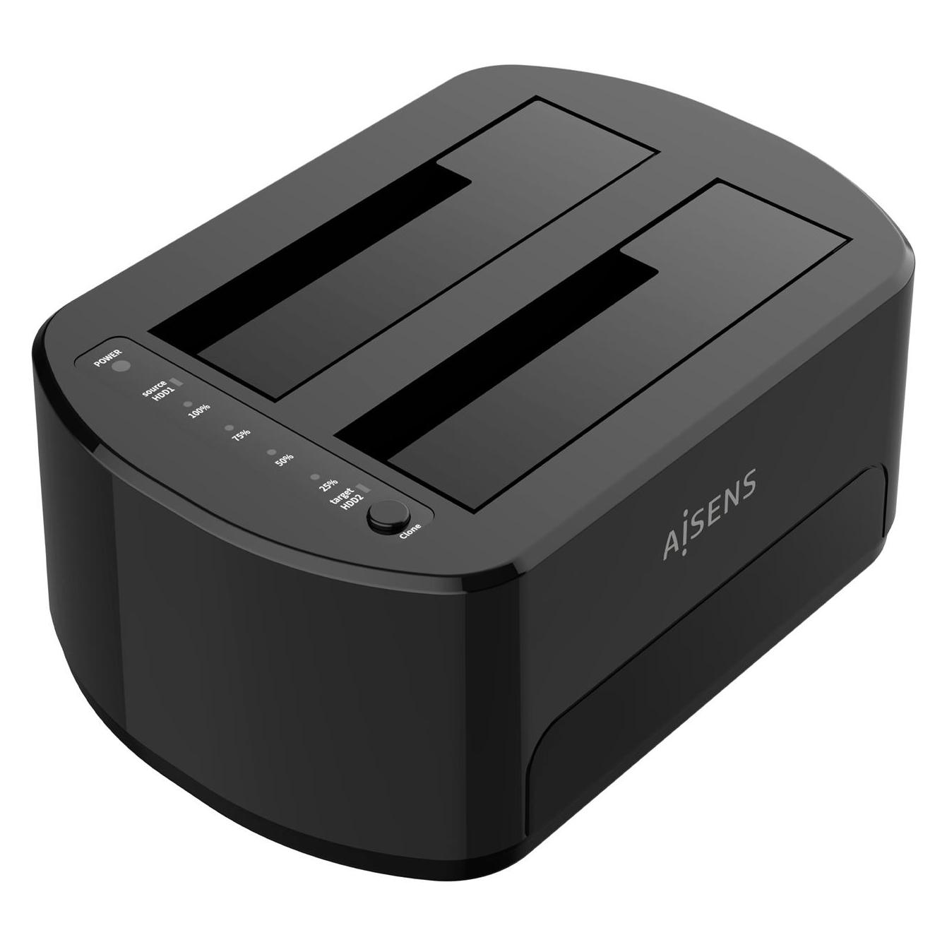 Aisens ESTACION DOCKING DOBLE ASDS-D03B SATA 2.5 3.5 A USB 3.0 3.1 GEN1 CLONE (2.5", 3.5") (ASDS-D03B)