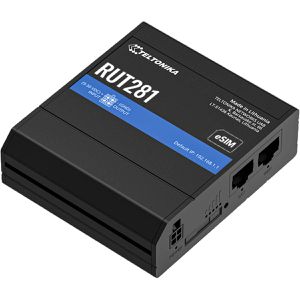 Teltonika WLAN-Router RUT281 eSIM, RUT281000000, 4G LTE, bis 150 Mbit/s LTE, Wi-Fi 4, Mesh, Digital-I/O, PoE-In