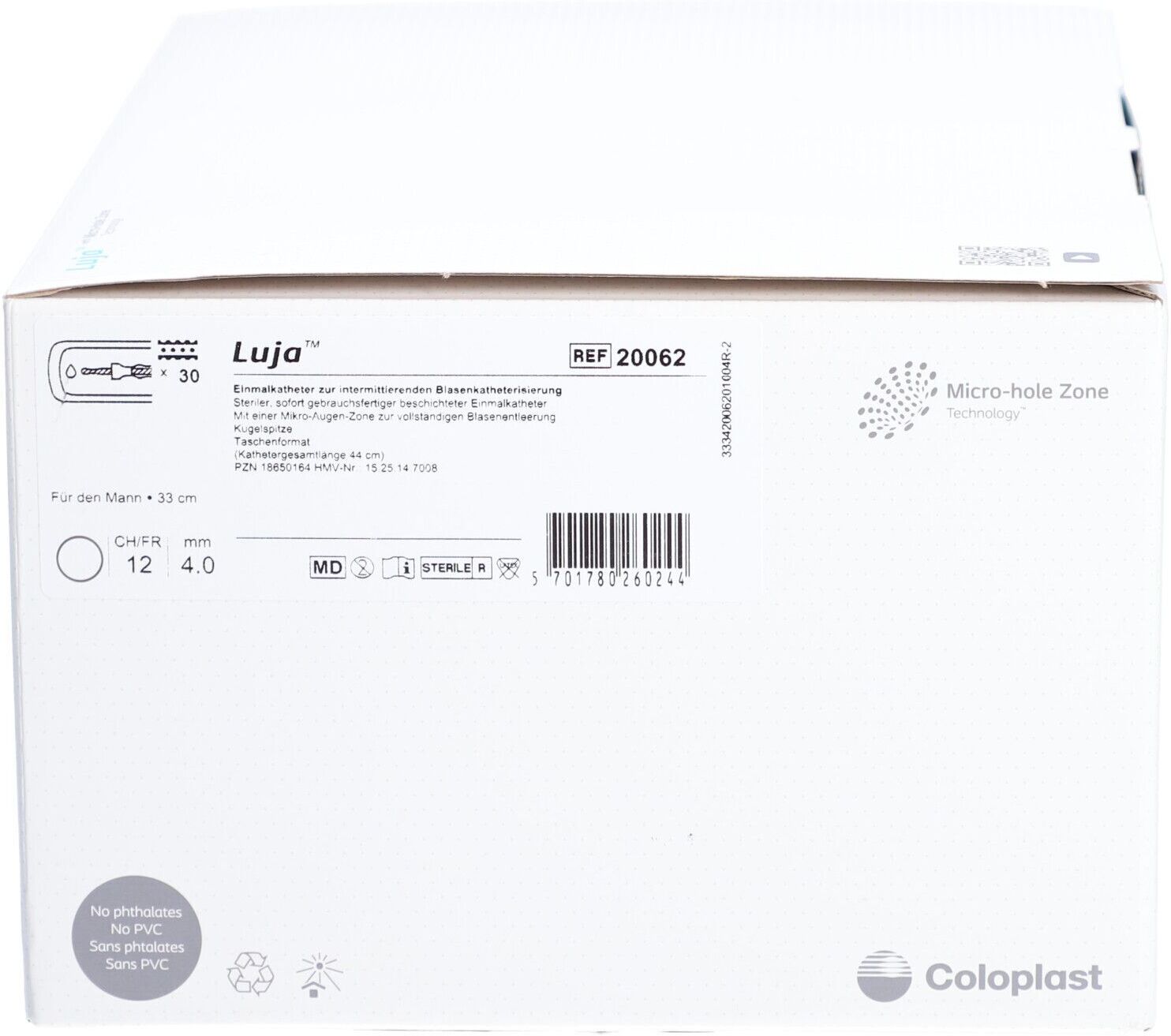 Coloplast Luja Einmalkath.Mann im Taschenformat Ch 12 30 St Katheter