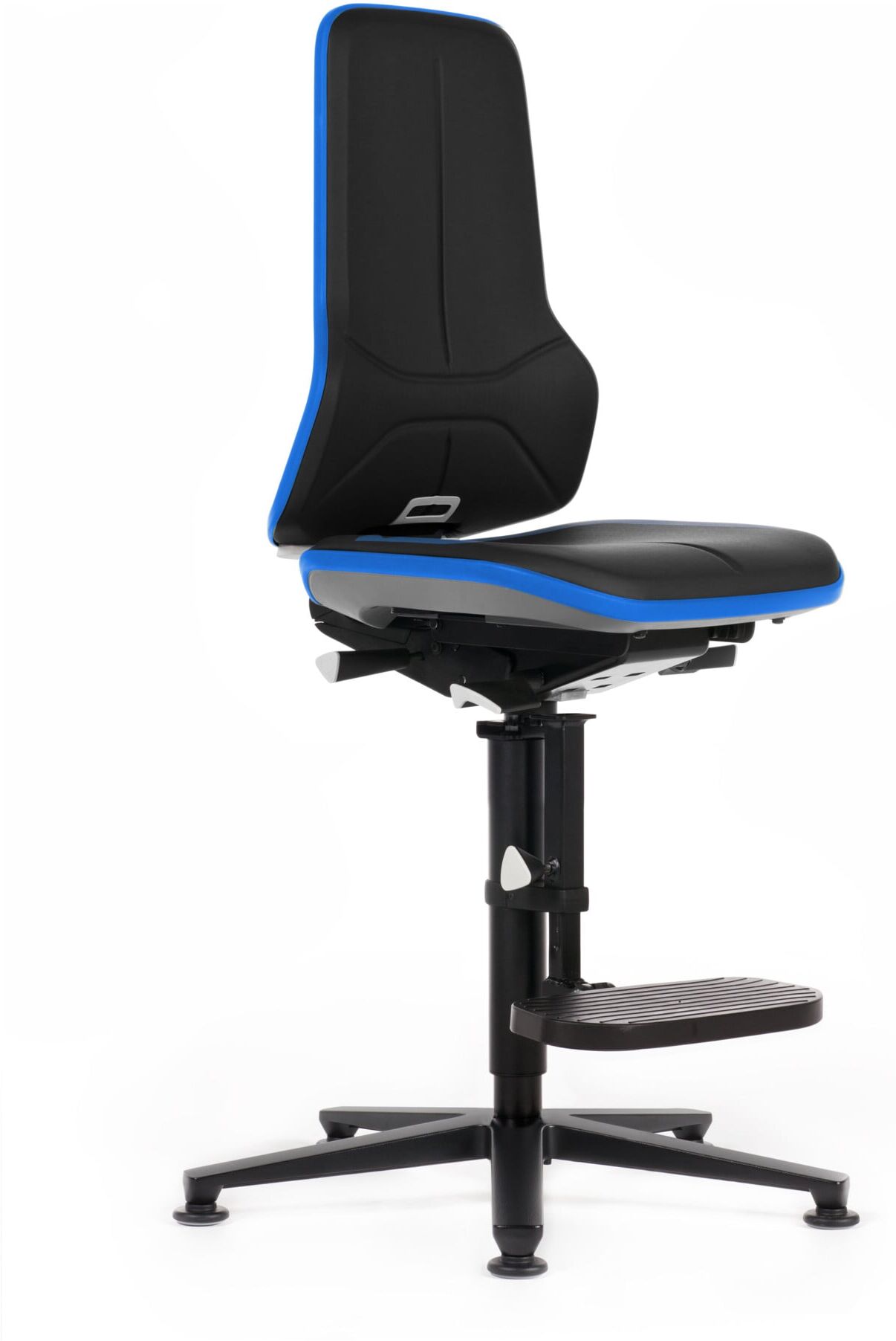 bimos Neon Hochstuhl Kunstleder Flexband blau Sitz 590-870 mm Permanentkontakt (9561-MG01-3277)
