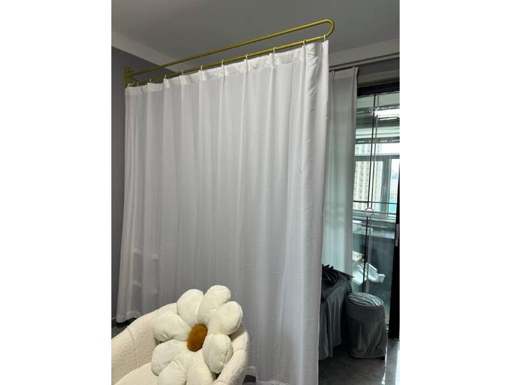 Tige de rideau en forme de U, rideau de séparation de lit de beauté, salon de santé, thérapie, rideau de gaze, cadre de support de rideau d'écran