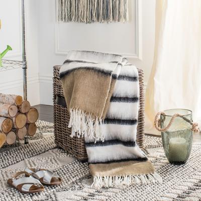 SAFAVIEH Heidi 50 x 70 Inch Wool Throw, Brown