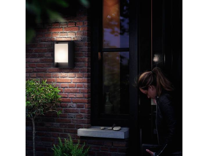 Philips LED Außenwandleuchte Arbour UE, schwarz, Aluminium, Modern