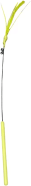Inspire Picks Interactive Feather Tail Cat Wand Toy Long Pole Teaser Stick For Active Cats And Kittens yellow