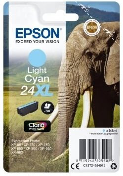 Epson Nr.24xl Blækpatron, Lyseblå