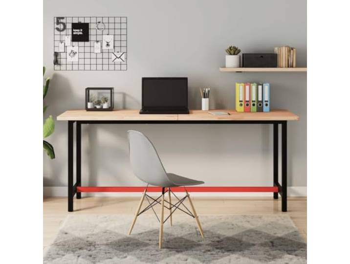 Keeushr Schreibtischplatte 180x55x2,5 cm Massivholz Buche Klappbares Design, Vielseitig für Büro und Esszimmer, Leichte Reinigung, Nur Tischplatte