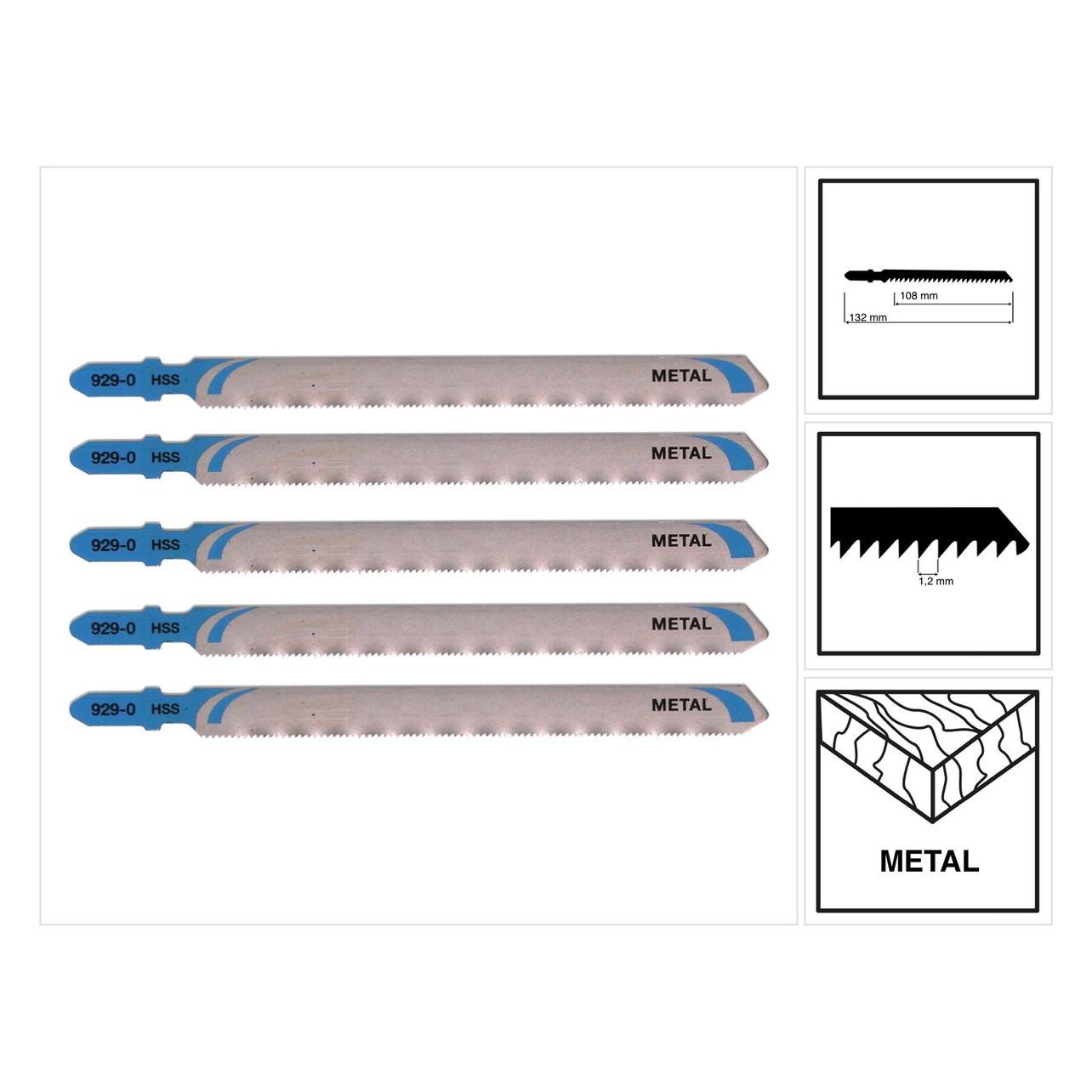 DeWalt DT2085 HSS Stichsägeblatt Metall T318A, 5er Set (DT2085-QZ)
