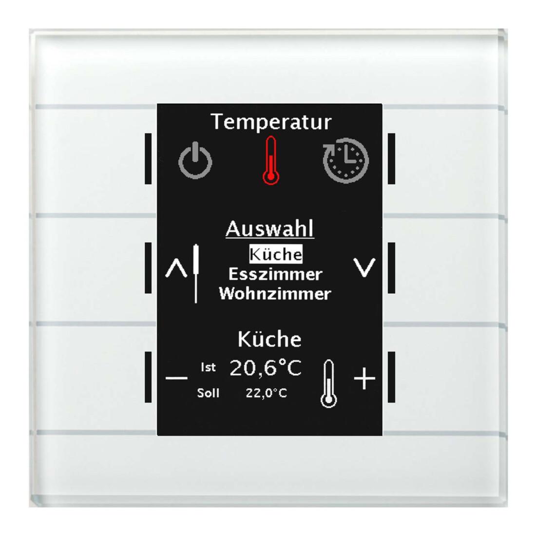 MDT technologies Glas Bedienzentrale Smart mit Farbdisplay,ws BE-GBZW.01)