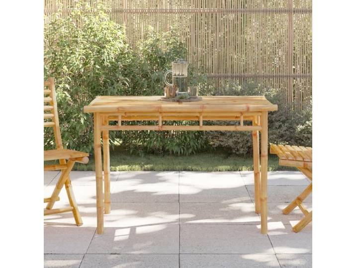 SALE 2026  Table de jardin Brun - Table à manger de jardin 110x55x75cm bambou PRO253083617