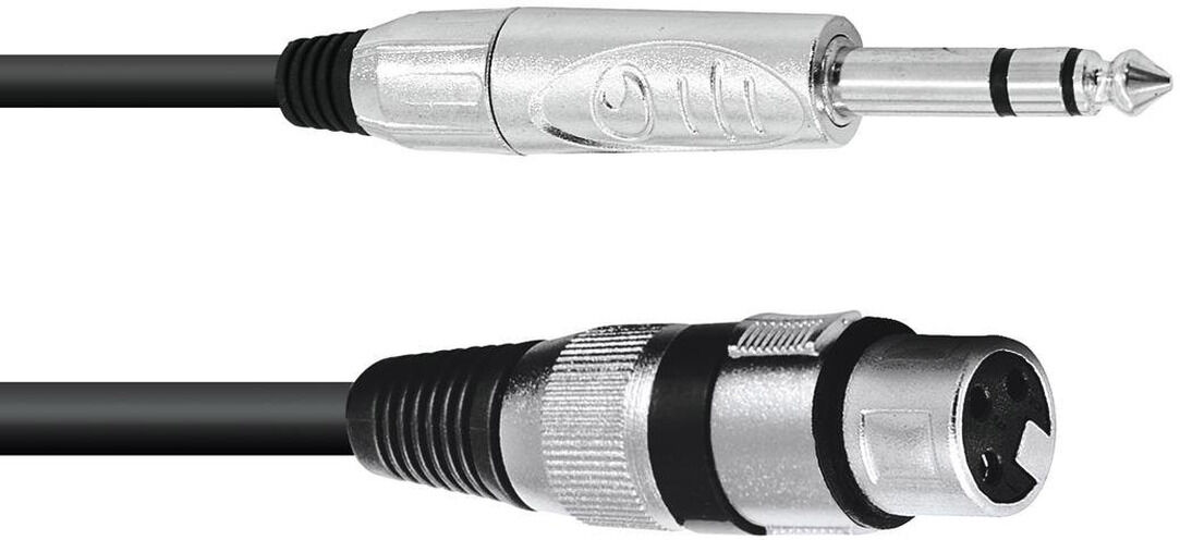 Omnitronic Adapterkabel Xlr(F)/klinke Stereo 2m Sw