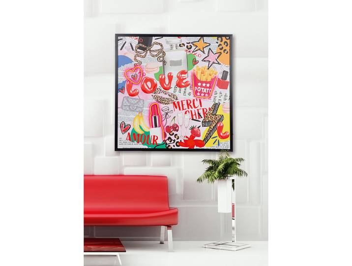 Toile OOH LALA Type A Tissu mélangé Multicolore 83 x 83 x 3cm