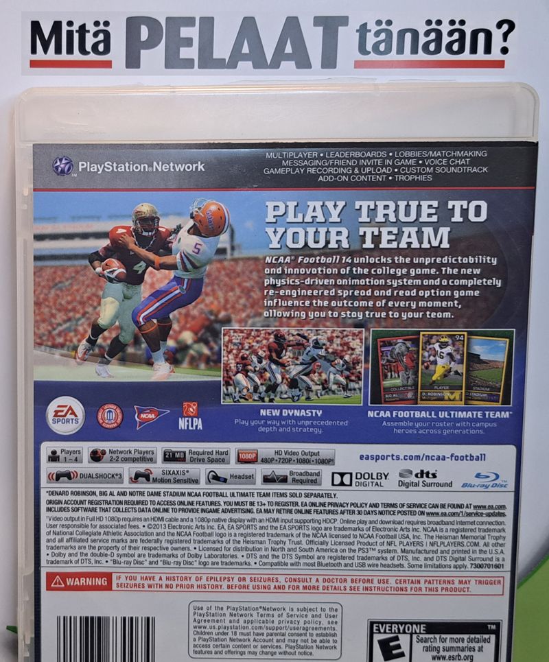 NCAA Football 14 PS3 (Käytetty)