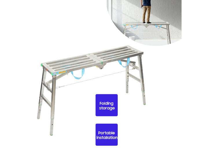 Tabouret télescopique pliant multifonctionnel pour échafaudage, décoration, enduit et peinture, idéal pour l'intérieur