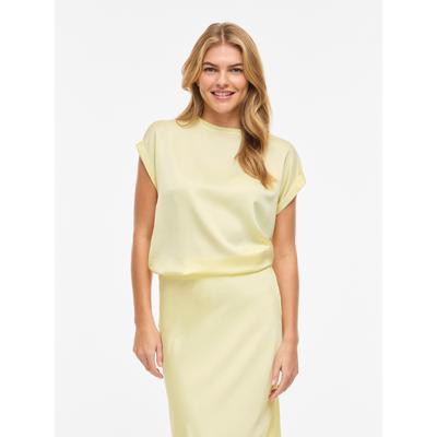 Vila "VIELLETTE S/S SATIN TOP - NOOS" Kunstfaser, regular fit