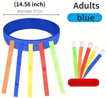 Uplift Essentials Kindergarten Catching Tail Training Belt Active Outdoor Teamwork Game For Kids adults blue