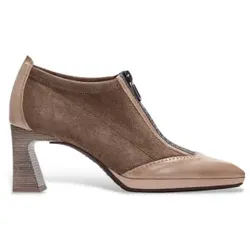 Hispanitas für Damen. HI254324 Braune Atlanta Lederschuhe (36), 5 bis 8 cm, Reißverschluss, Lässig