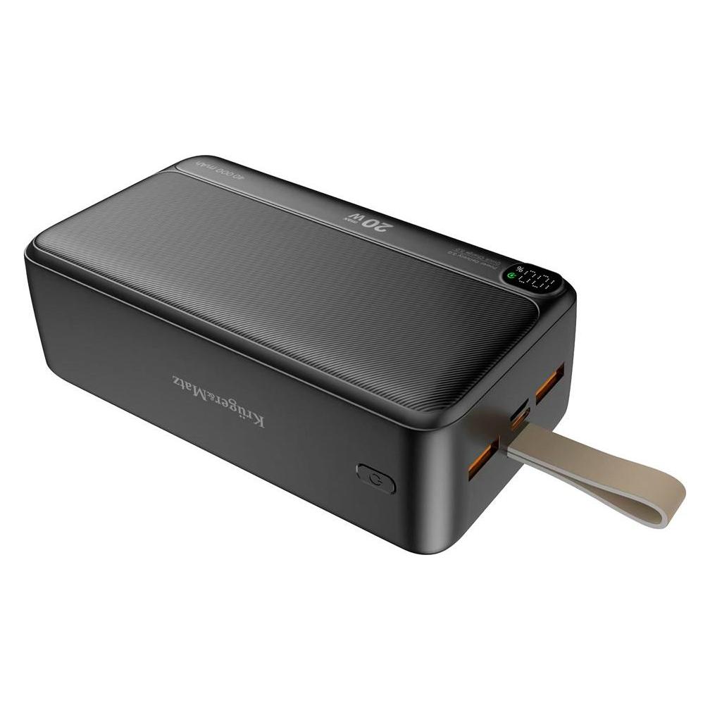 Krüger&Matz POWER BANK Kruger&Matz 40000 mAh Li-Ion mit QC- und PD-Funktionen (40000 mAh, 22.50 W) (KM0908)