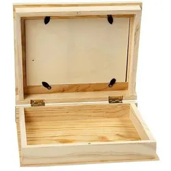 2x Creativ Company Holzbox natur braun Buchform