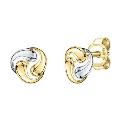 Paar Ohrstecker VIVANCE "375/- Gelbgold bicolor", bunt (mehrfarbig), Ohrringe, Damen, one-size, Gold