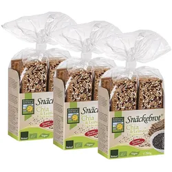 3er-Pack Snäckebrot Chia & Leinsaat