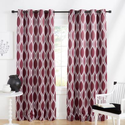 ATI Home Alfie Room Darkening Blackout Grommet Top Curtain Panel Pair