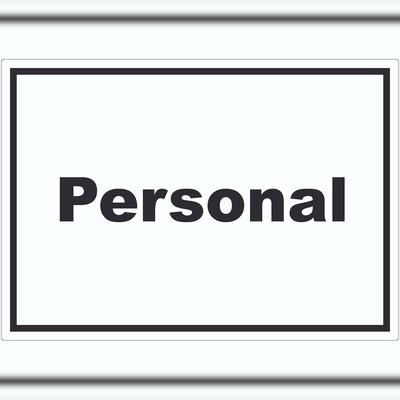 HB-Druck Personal Aufkleber mit Text waagerecht A9 (37x52mm)