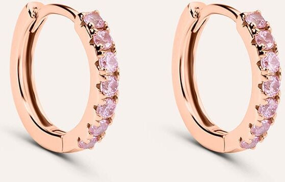 Stroili Orecchini A Cerchio Silver Rainbow Argento Rosa Cubic Zirconia Collezione: Silver Rainbow Rosa