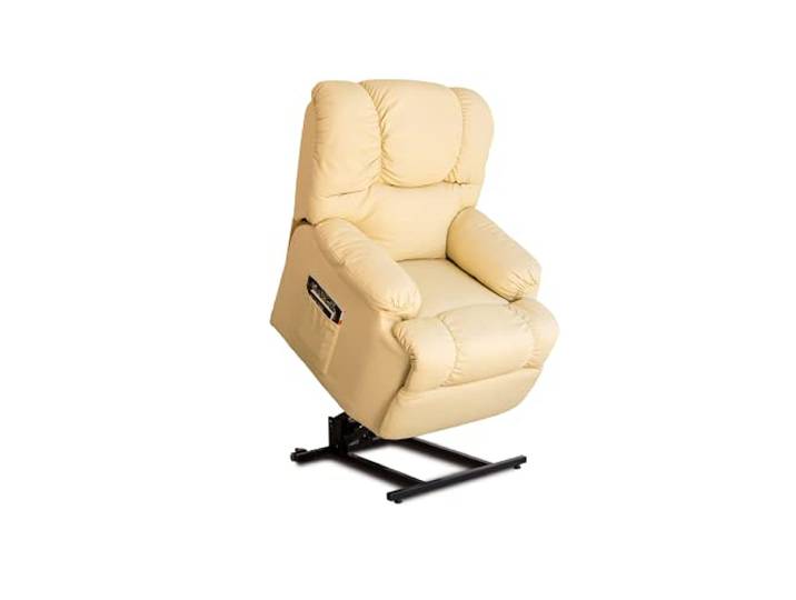 Astan Hogar Relaxsessel mit Selbsthilfefunktion (Levanta Personen), elektrisches Liegen, Massage und Thermotherapie, Modell Automatik Lift Up AH-AR10100CR, Leder.