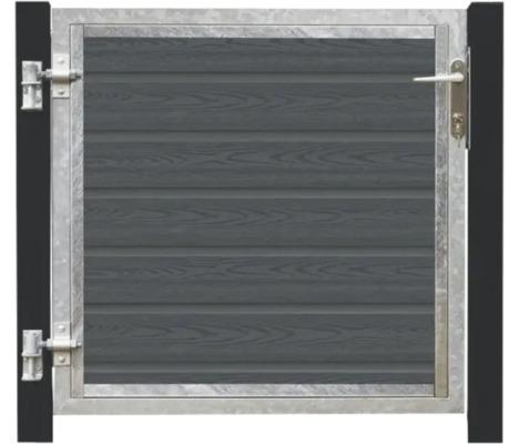 Artura WPC Einzeltor Links inkl. Pfosten 115x95 cm