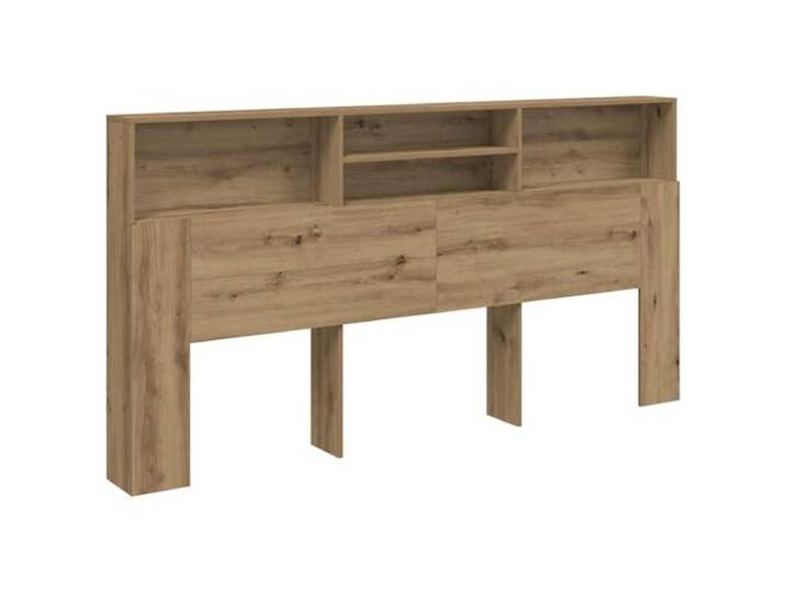 GHVBNMF Kopfteil mit 4 Fächern Holzwerkstoff Artisan-Eiche 200x19x103,5 cm Praktisches Regal-Bettkopfteil fürs Schlafzimmer: Vier offene Fächer bieten Platz für Bücher und Dekoration direkt am Bett.