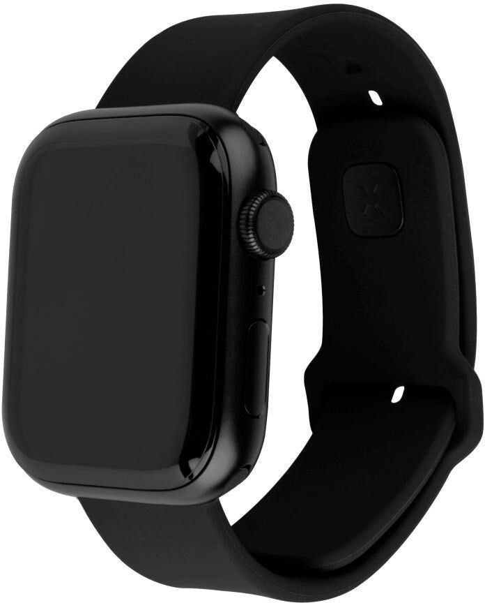 Fixed Apple Watch (42/44/SE/45/46mm) Sporty Silikone Rem Sæt - Sort