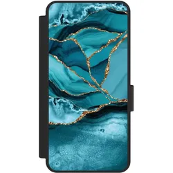 Nivocase Klapphülle für Samsung Galaxy S25 Edge Handyhülle aus Kunst Leder NIVOflip schwarz Edelstein (Samsung Galaxy S25 Edge), Smartphone Hülle, Schwarz