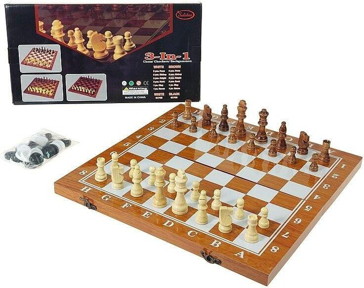 ADAR Houten 3-in-1 schaakspel