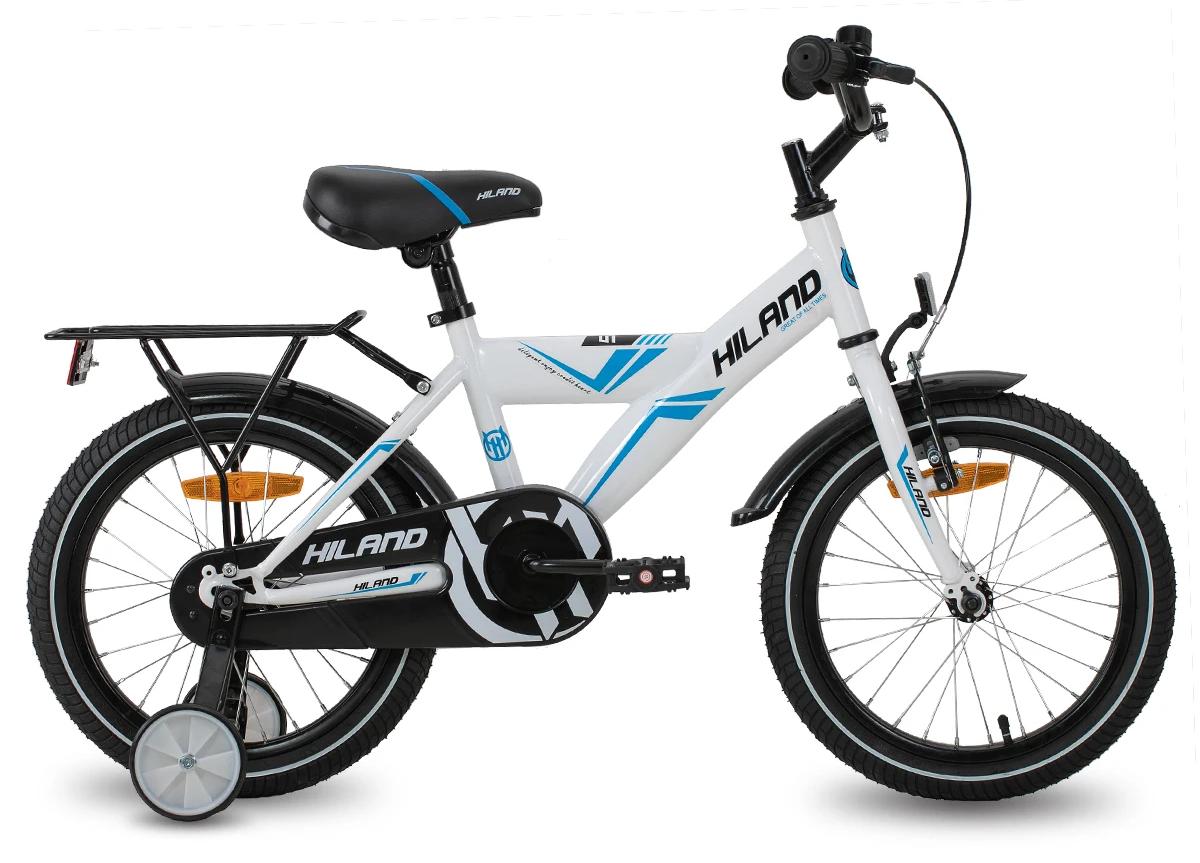Rocket Kinderfahrrad - MTB 45 cm - Für Kinder 5-9 Jahre - Stahlrahmen - Hintere Trommelbremse - Gepäckträger - Weiß