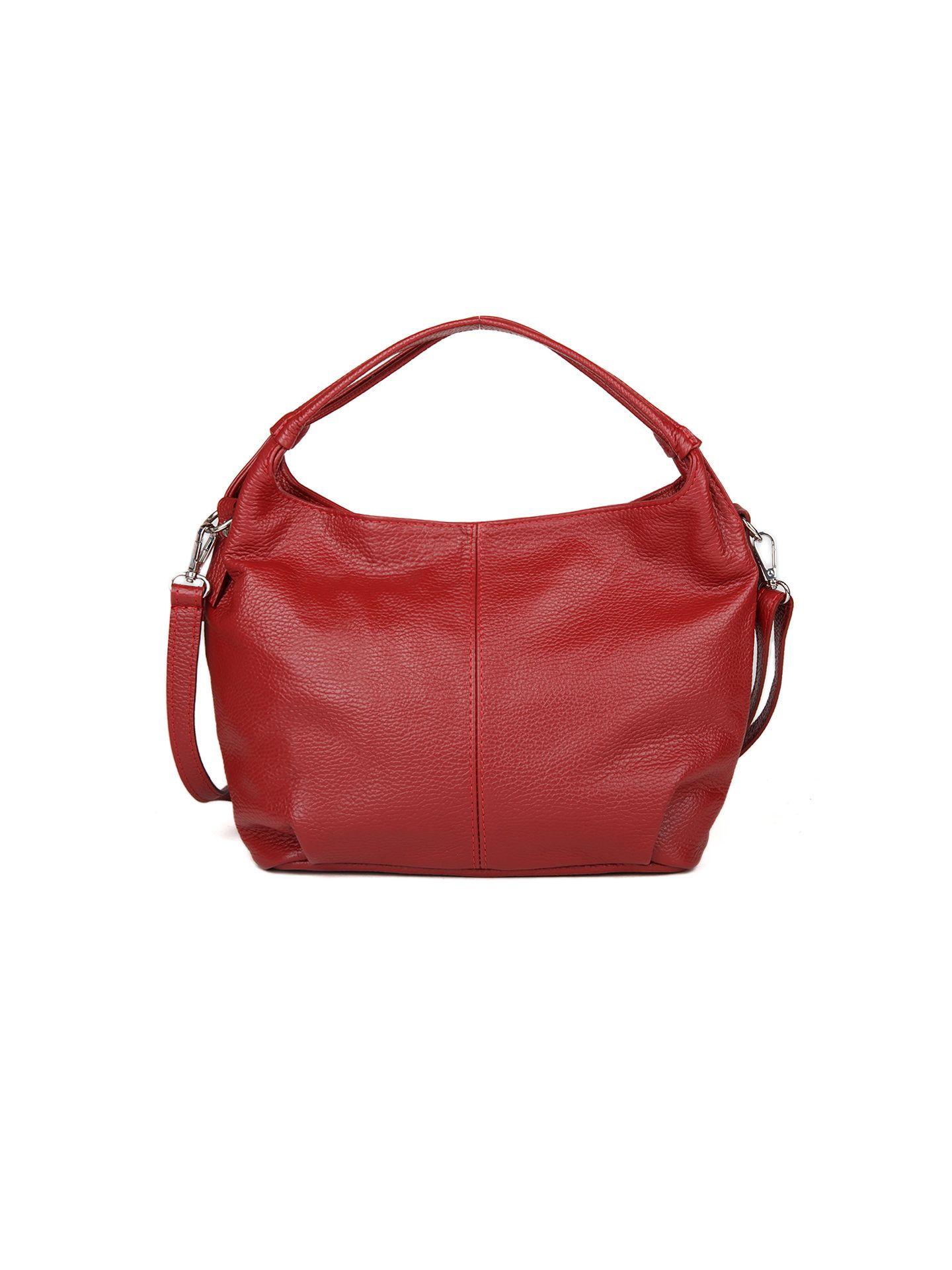 Giulia Monti Schultertasche Burgunderrot