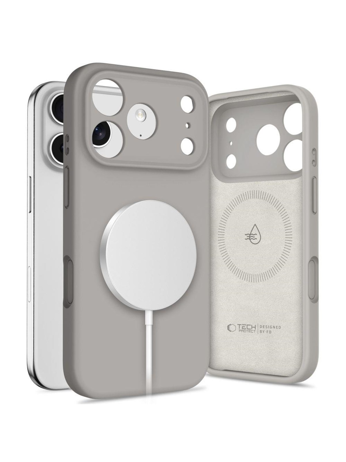 Tech-Protect Silicone MagSafe Case for iPhone 17 Pro - Grey