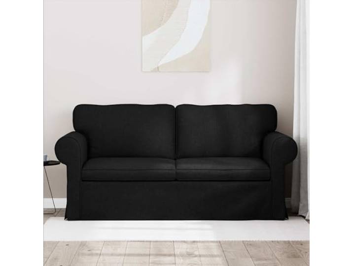 KTHLBRH Sofa schwarz 175 x 82 x 80 cm Stoff Modulare Sektionale, Metallgestell, Schaumstoffkissen, pflegeleicht