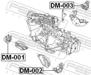 Febest Lagerung, Motor Dm-001 Vorne Rechts Für Gm Opel