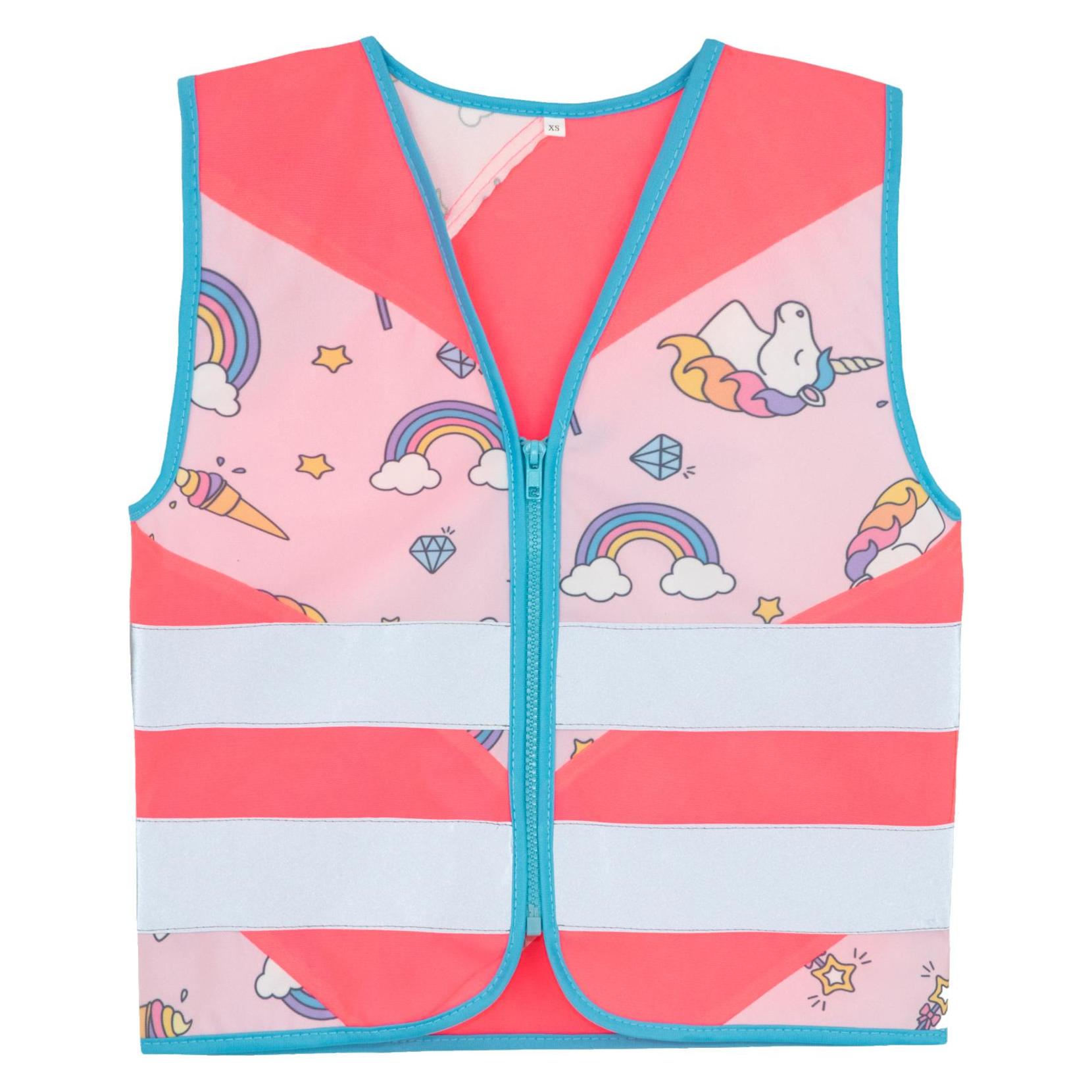 Korntex Kinder Warnweste Fantasy Pink/Einhorn CO2 Neutral XXS EN 17353 ACTFANUNIN (XXS) (ACTFANUNINPXXS)
