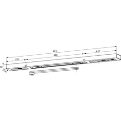 Dormakaba, Türöffner + Türschliesser, Gleitschiene G-EMR für TS 93 silber elektromechanisch (Glastür, Indoor)